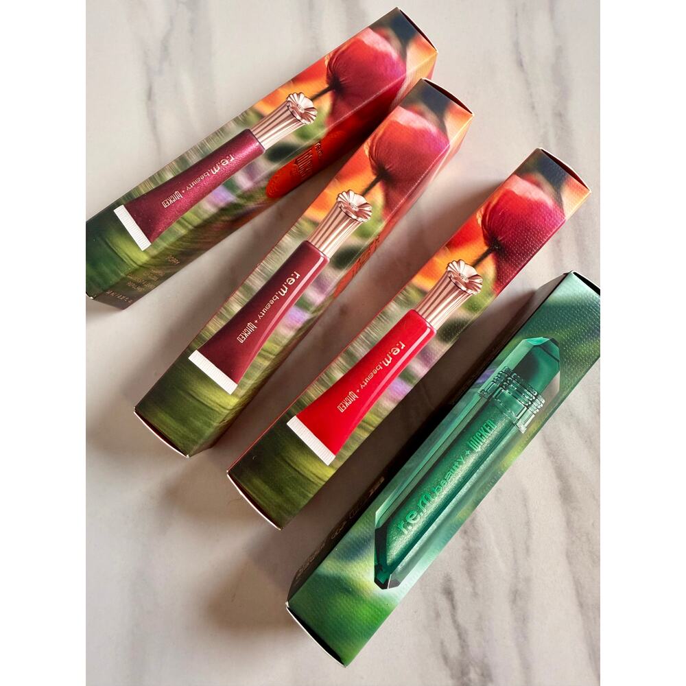 Lot 4 REM r.e.m Beauty Wicked Lip Gloss & So Popular Ph adaptive Lip Oil NEW - Picture 2 of 6